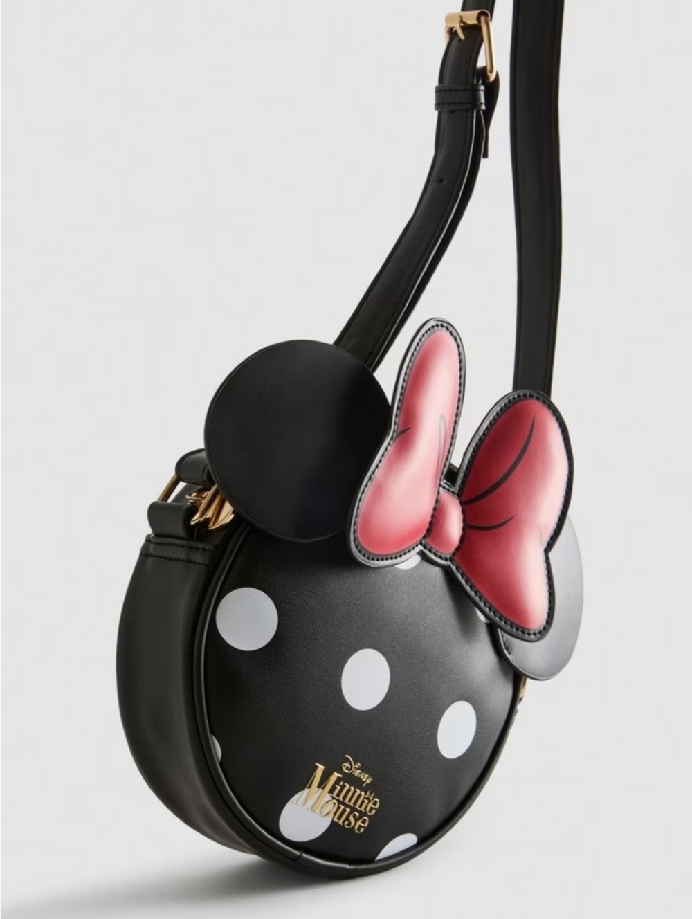 Disney Minnie Mouse Round Polka Dot Crossbody Bag - Black & Red, Primark - Picture 3 of 6